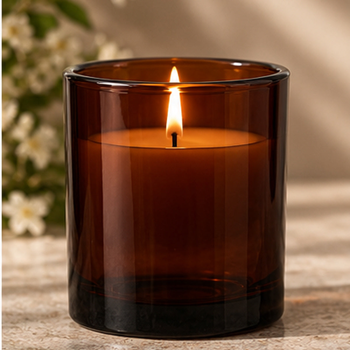 Amber Glass Jar