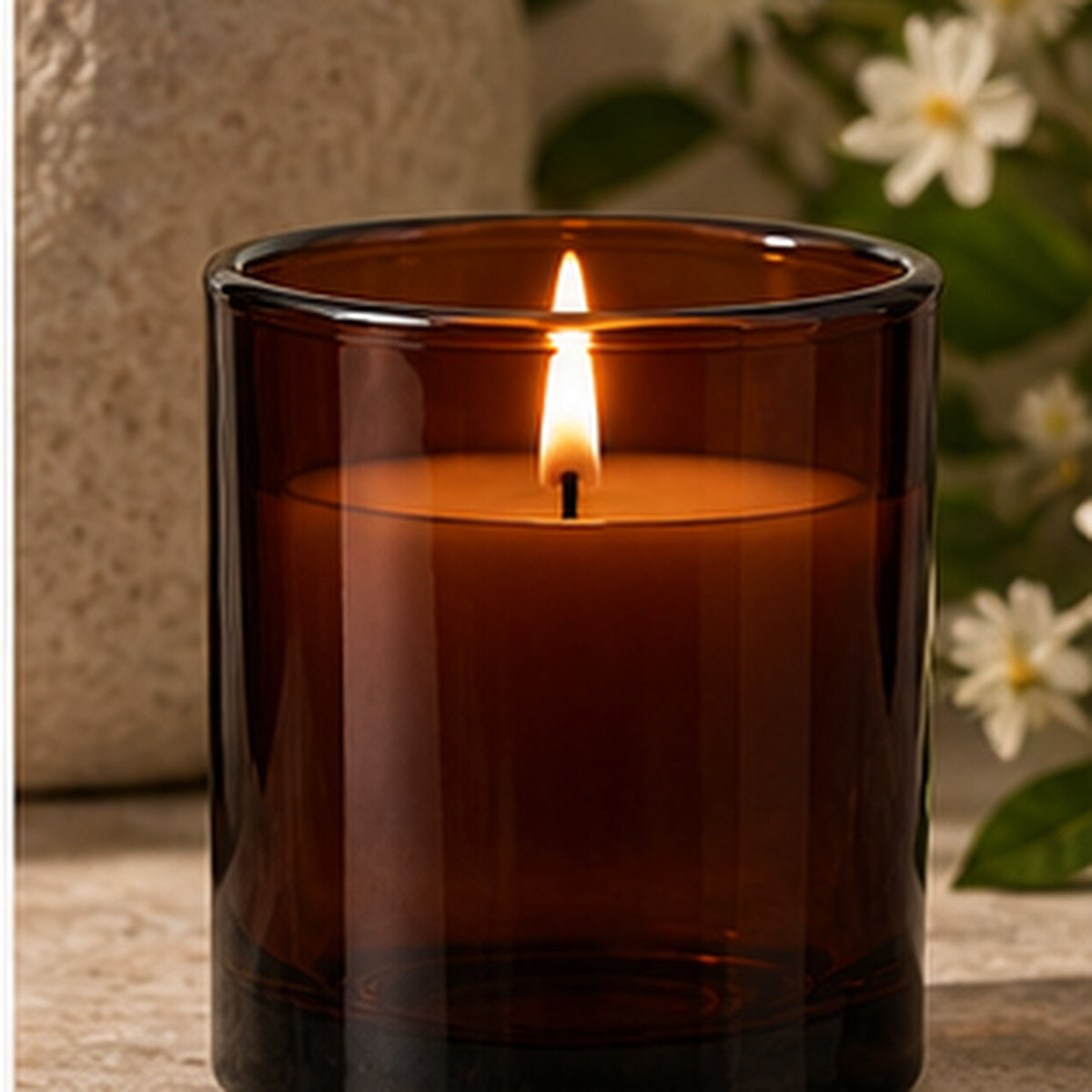 Amber Glass Jar