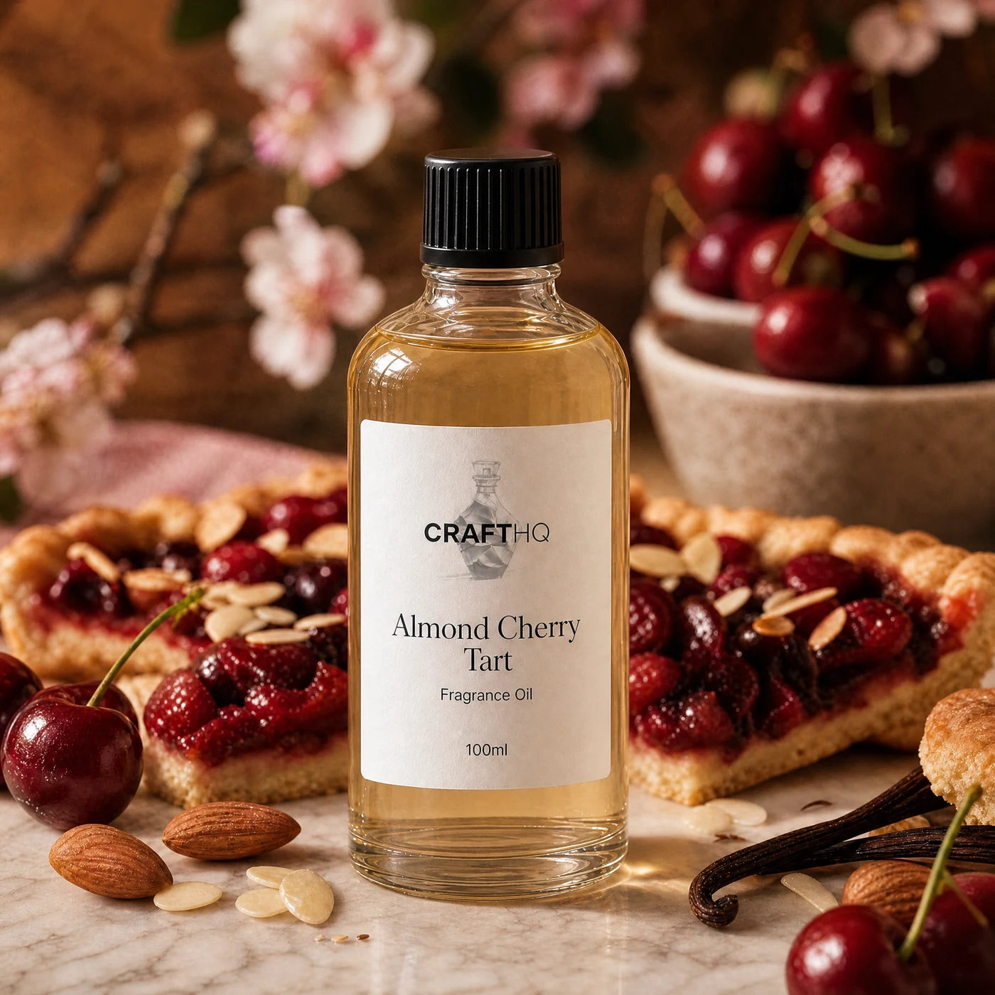 Almond Cherry Tart fragrance oil 100ml bottle