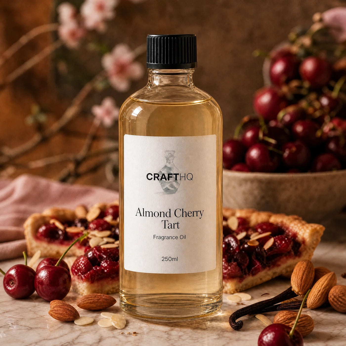 Almond Cherry Tart fragrance oil 250ml bottle