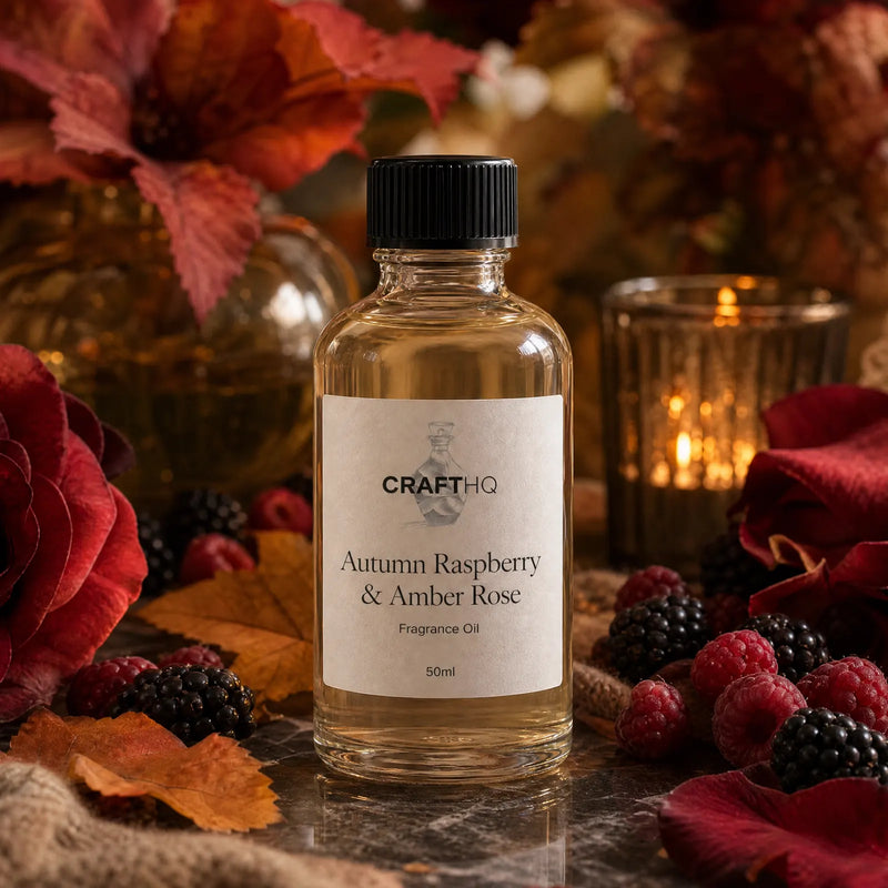 Autumn Raspberry & Amber Rose fragrance oil bottle