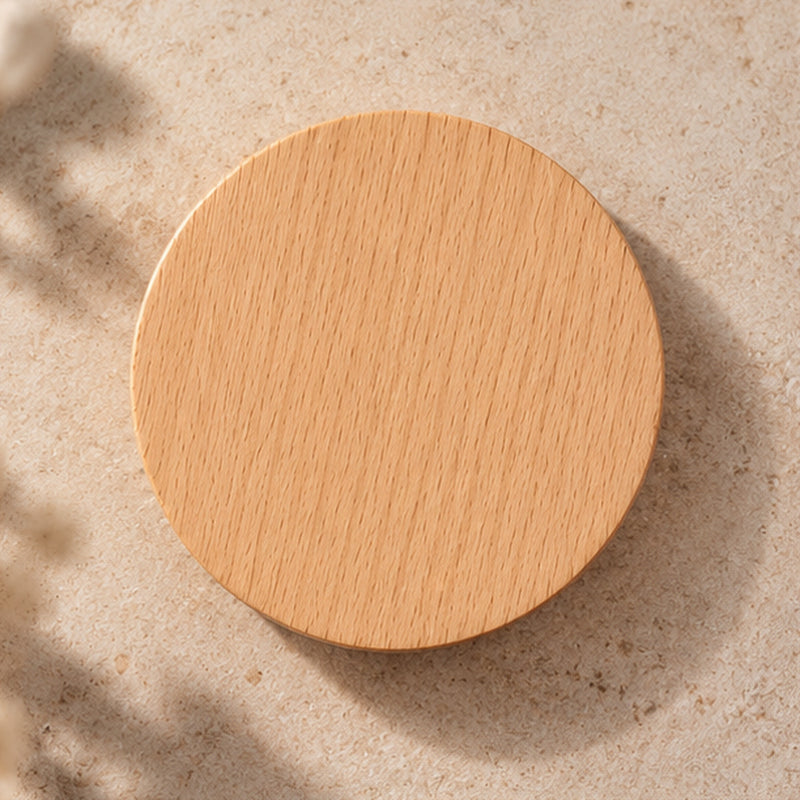 Wooden Lid (Amber Glass Jar)