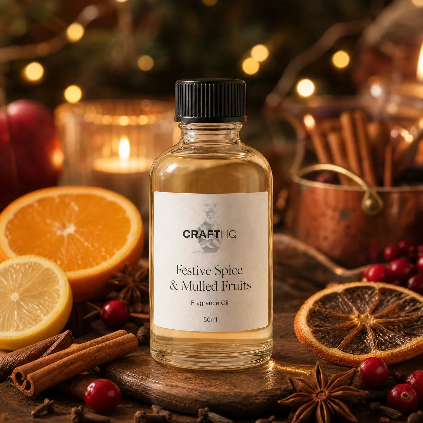 Festive Spice & Mulled Fruits fragrance oil bottle