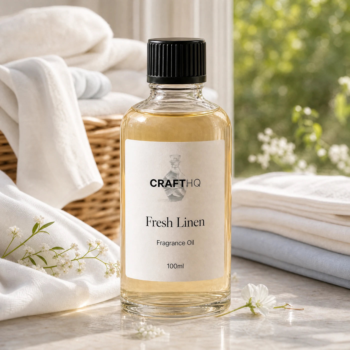 Fresh Linen fragrance oil 100ml bottle