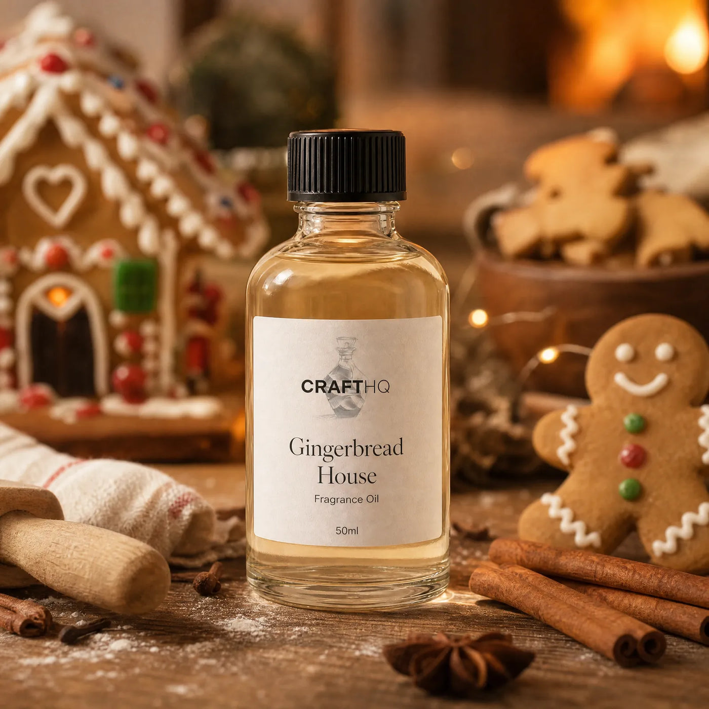 Gingerbread House fragrance oil bottle