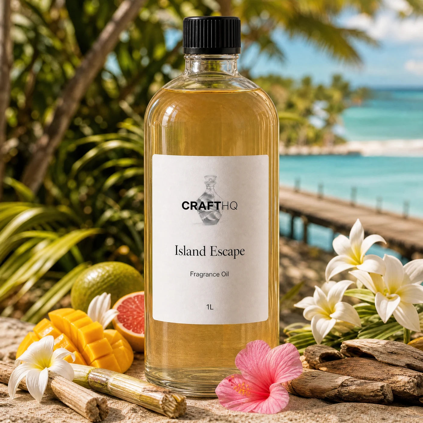 Island Escape fragrance oil 1L bottle