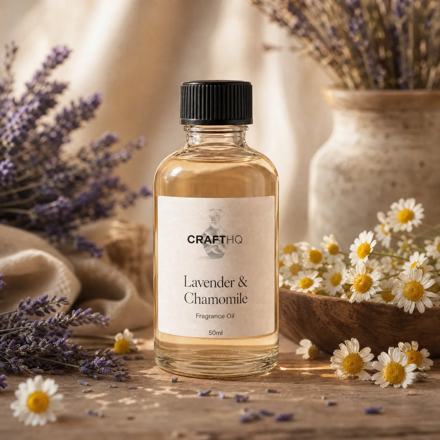 Lavender & Chamomile fragrance oil bottle