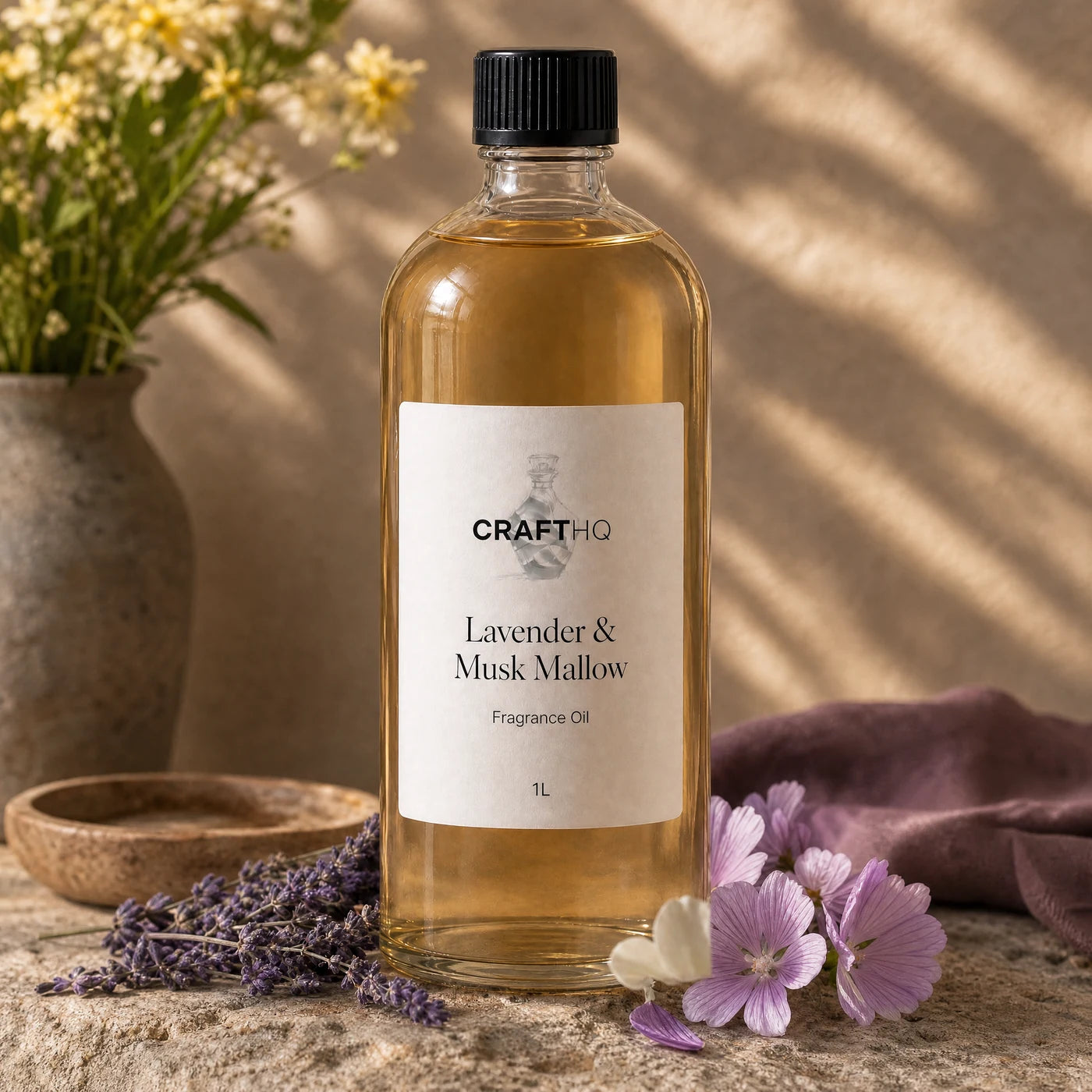 Lavender & Musk Mallow fragrance oil 1L bottle
