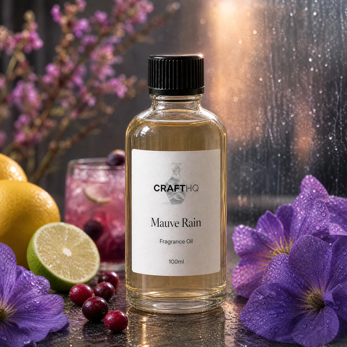 Mauve Rain fragrance oil 100ml bottle
