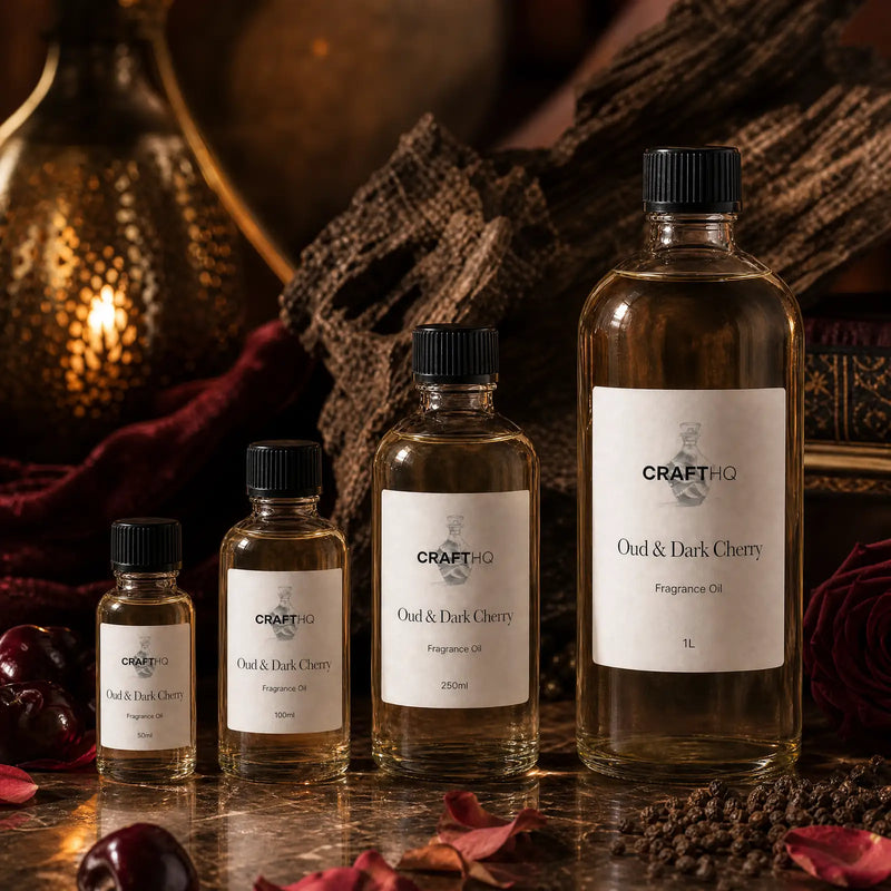 Oud & Dark Cherry fragrance oil in every size
