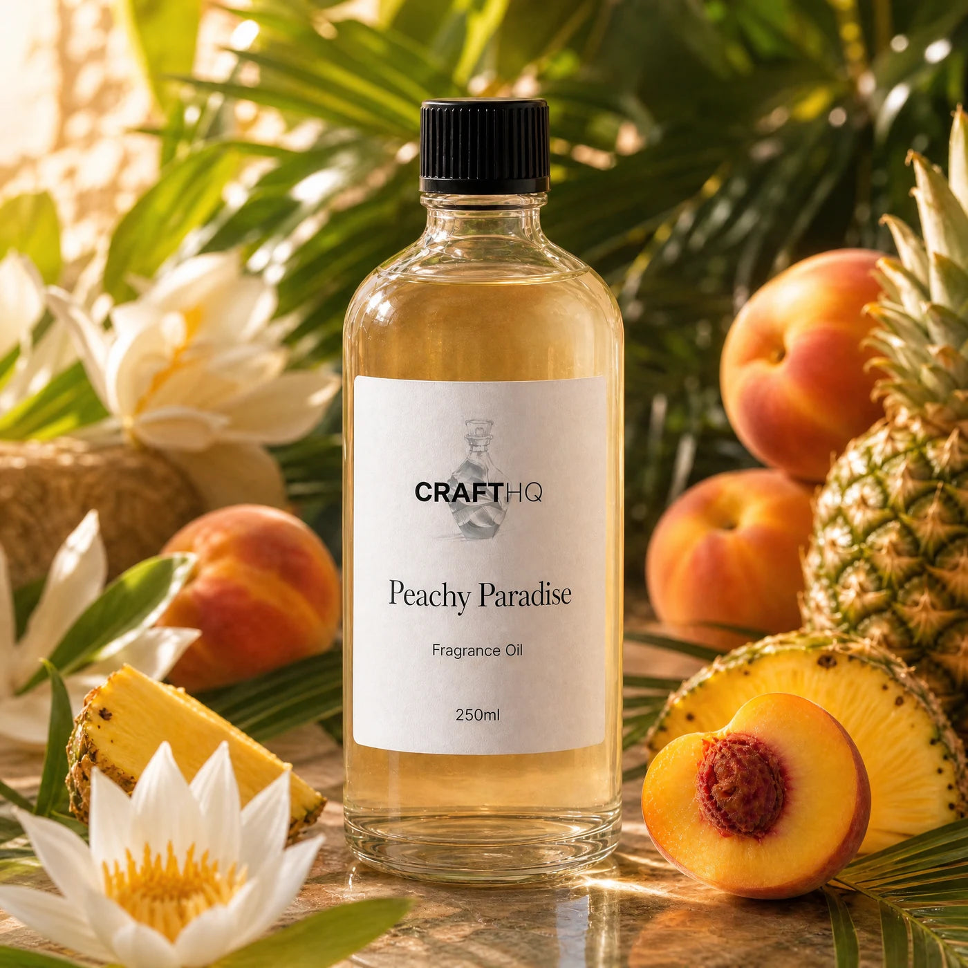 Peachy Paradise fragrance oil 250ml bottle