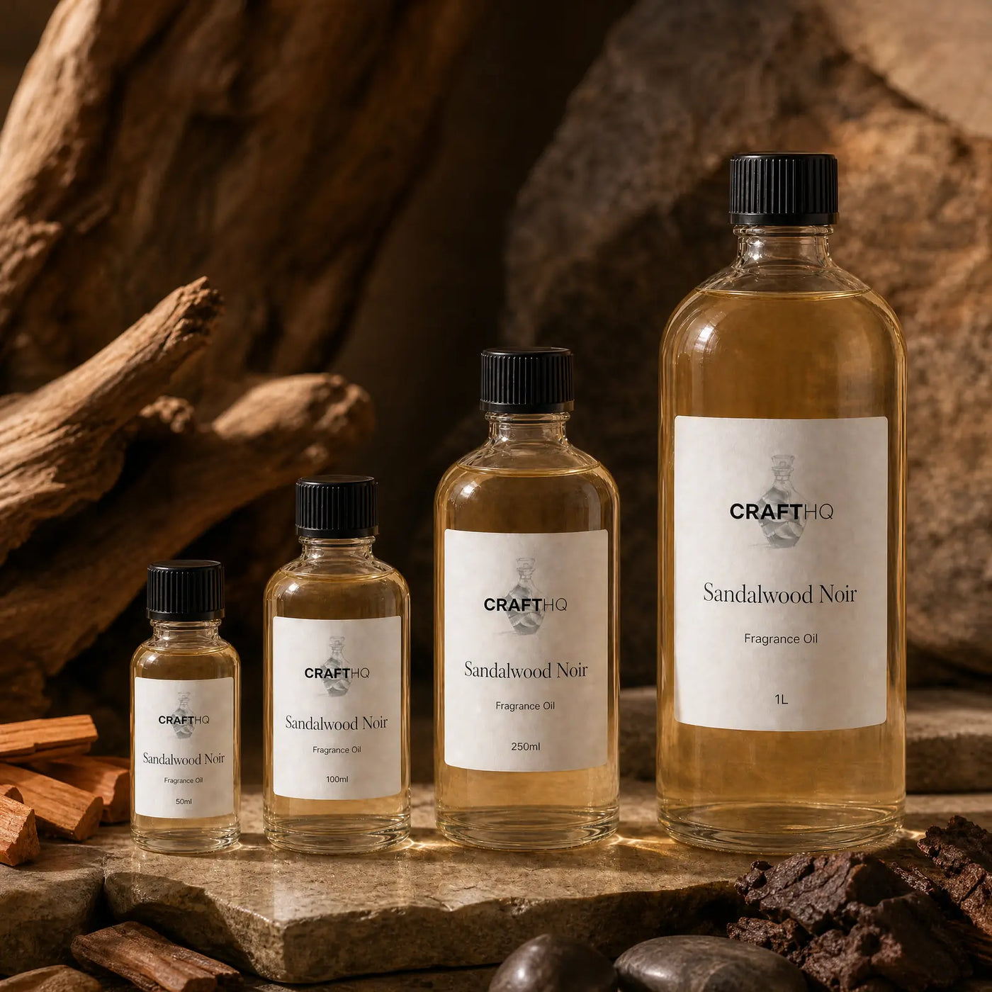 Sandalwood Noir fragrance oil in every size