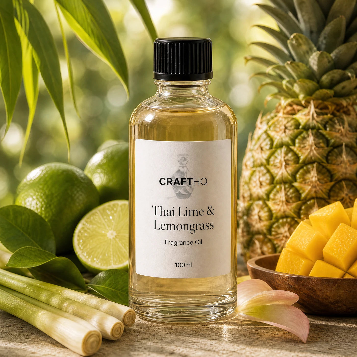 Thai Lime & Lemongrass fragrance oil 100ml bottle