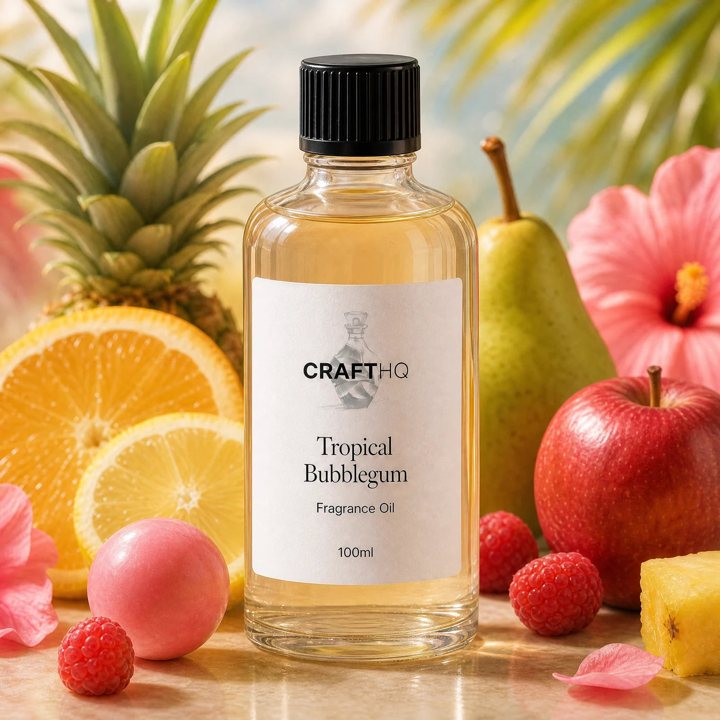 Tropical Bubblegum fragrance oil 100ml bottle
