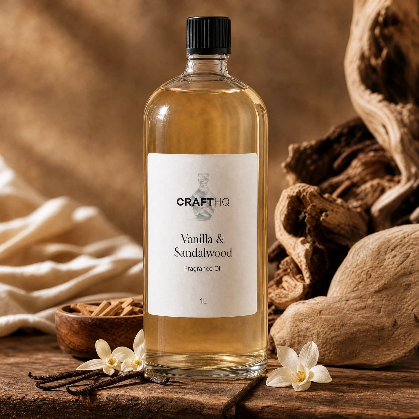 Vanilla & Sandalwood fragrance oil 1L bottle