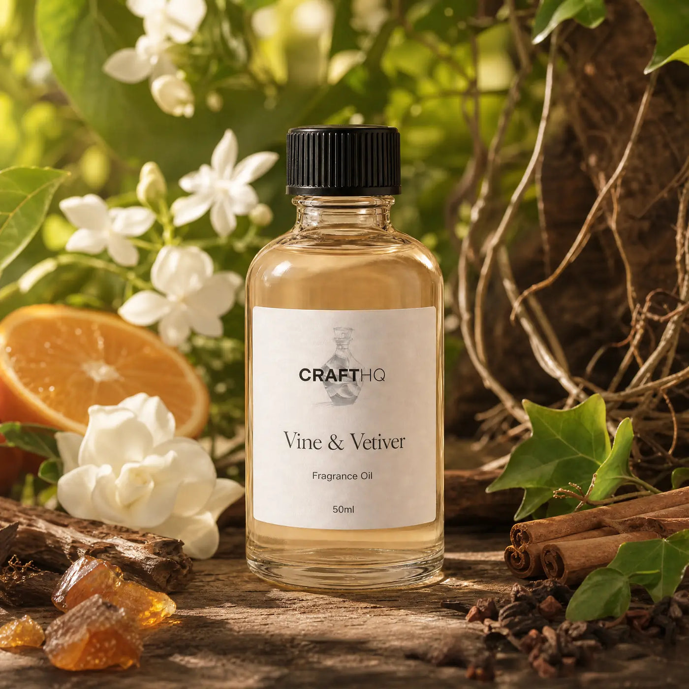 Vine & Vetiver fragrance oil bottle