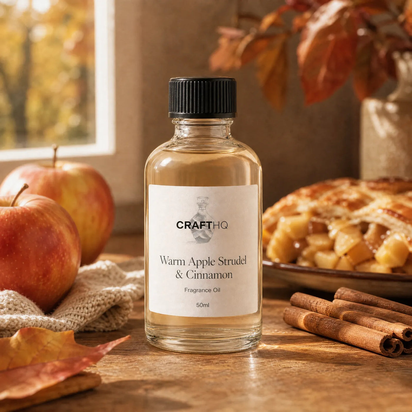 Warm Apple Strudel & Cinnamon fragrance oil bottle