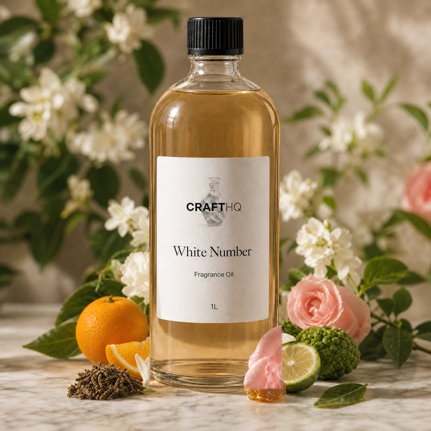 White Number fragrance oil 1L bottle