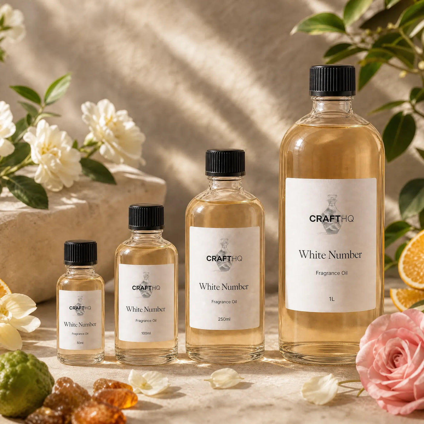 White Number fragrance oil in every size