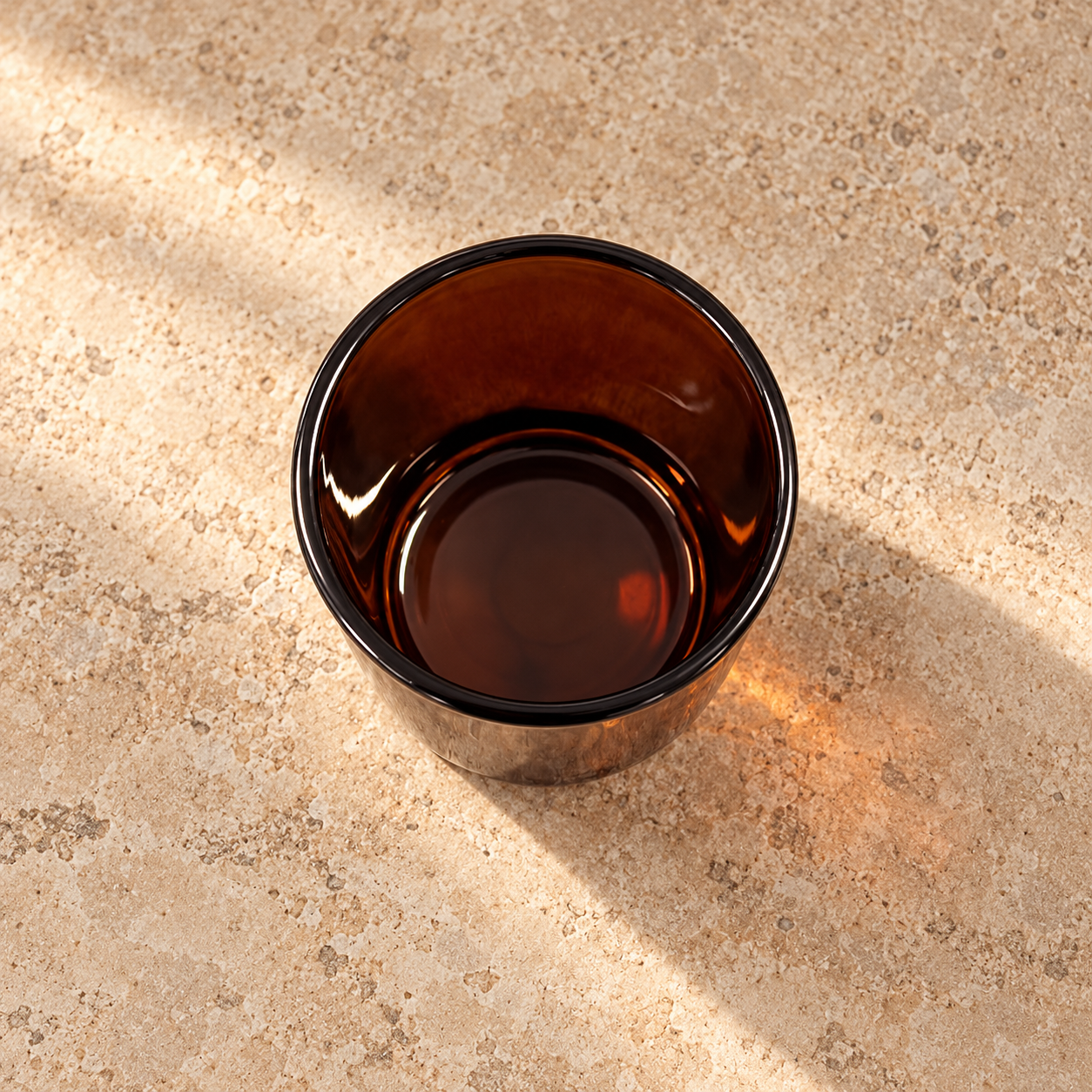 Amber Glass Votive Jar