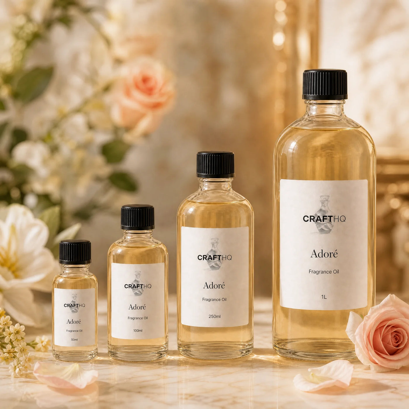 Adoré fragrance oil in every size