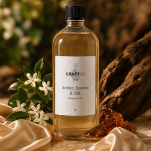 Amber, Jasmine & Silk fragrance oil 1L bottle