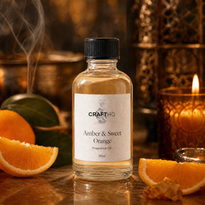 Amber & Sweet Orange fragrance oil bottle
