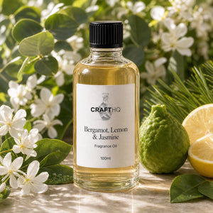 Bergamot, Lemon & Jasmine fragrance oil 100ml bottle