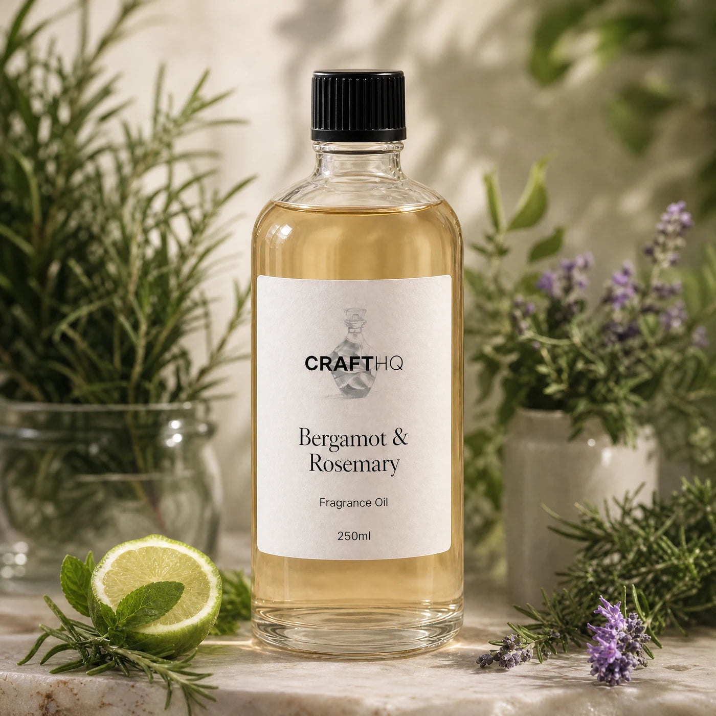 Bergamot & Rosemary fragrance oil 250ml bottle