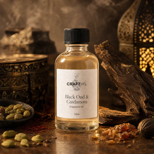Black Oud & Cardamom fragrance oil bottle