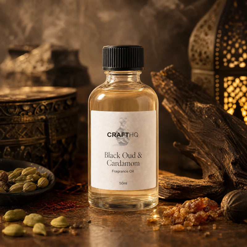 Black Oud & Cardamom fragrance oil bottle