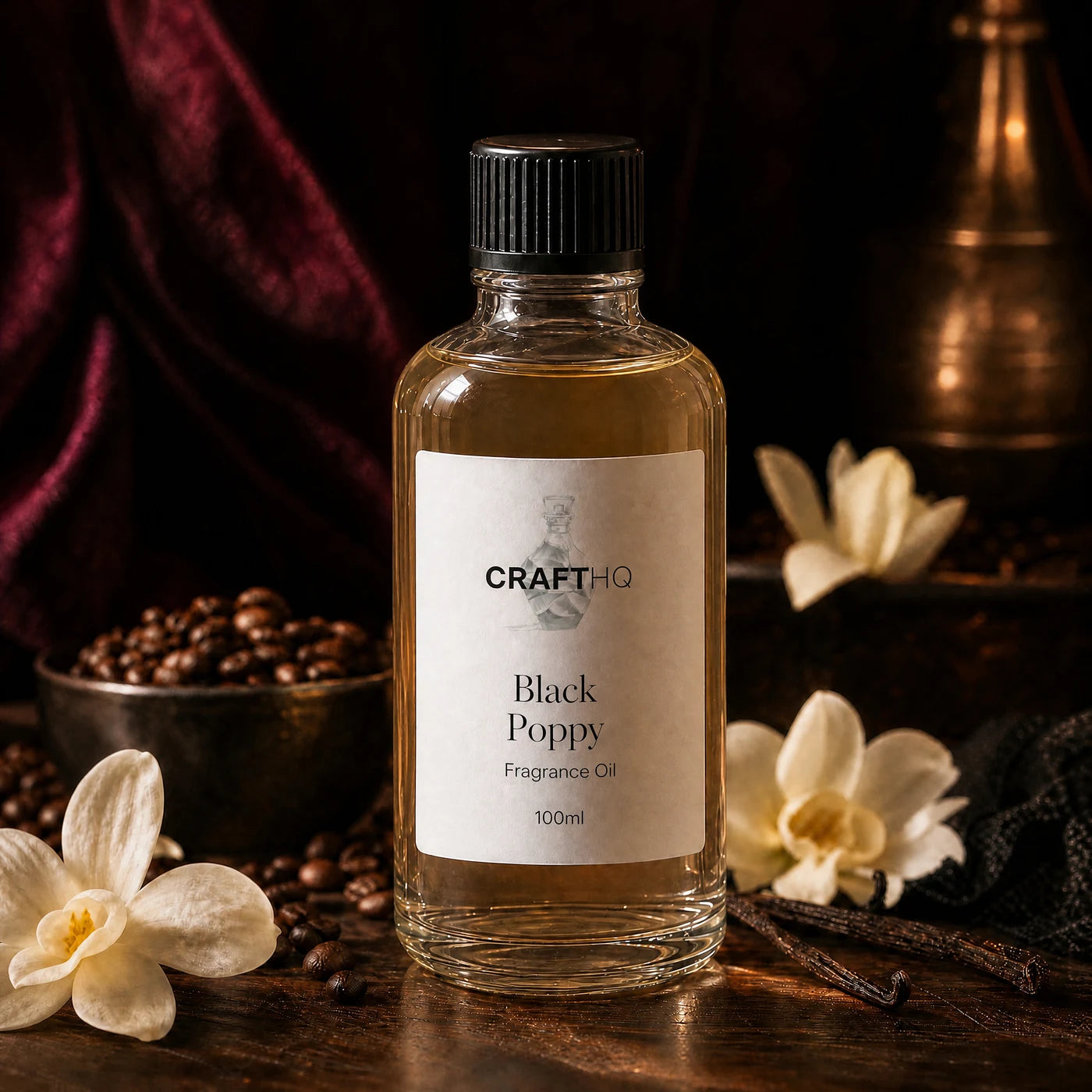 Black Poppy fragrance oil 100ml bottle