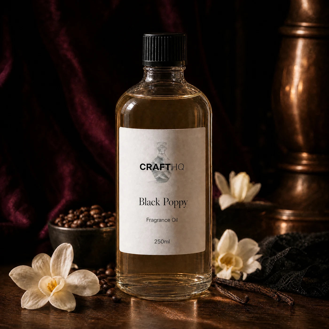 Black Poppy fragrance oil 250ml bottle