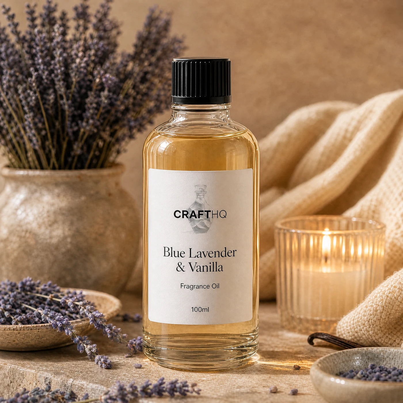 Blue Lavender & Vanilla fragrance oil 100ml bottle