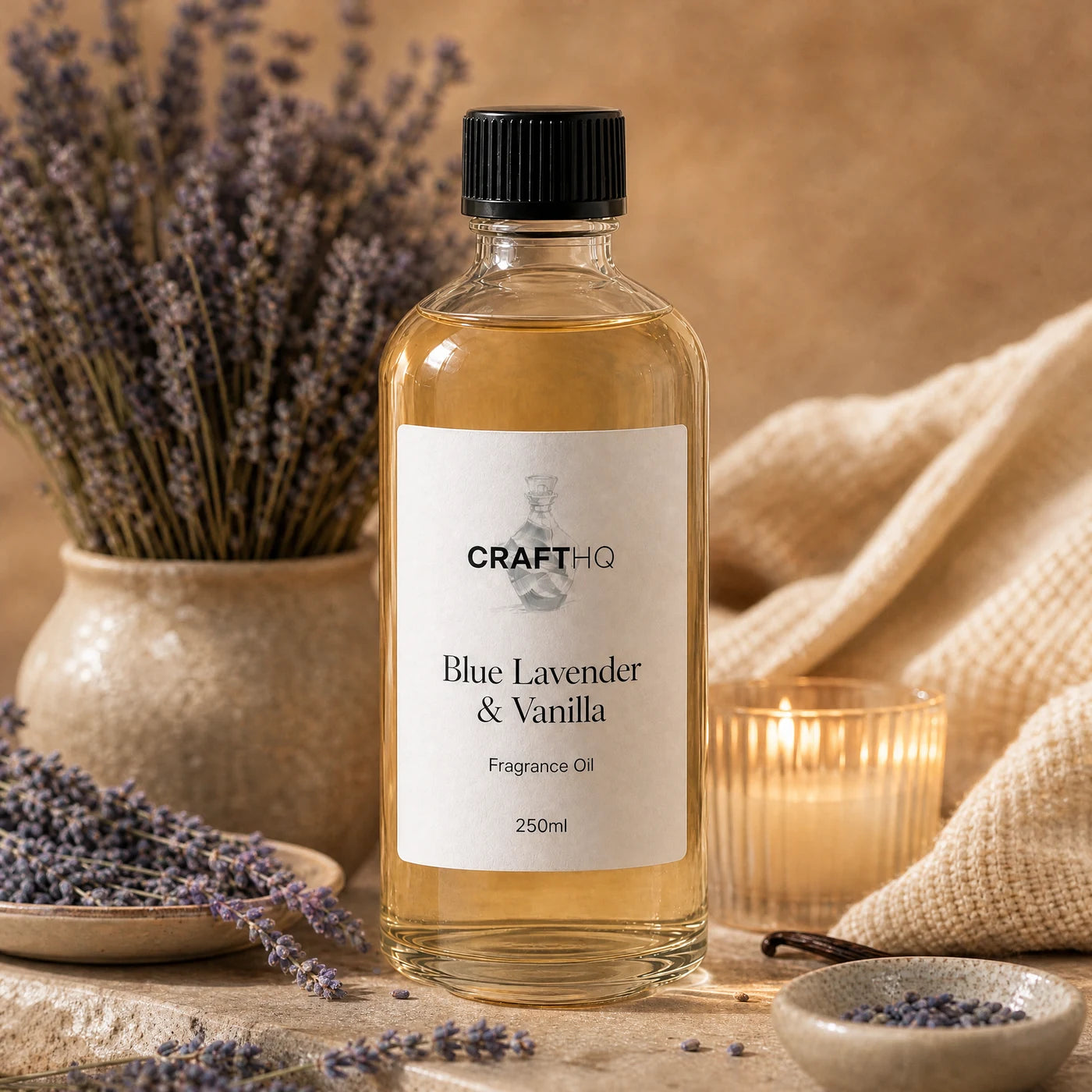 Blue Lavender & Vanilla fragrance oil 250ml bottle