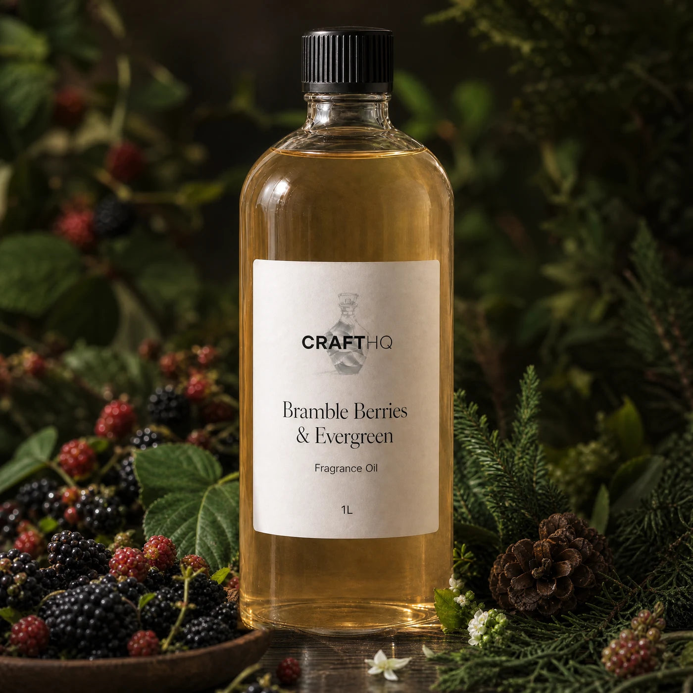 Bramble Berries & Evergreen fragrance oil 1L bottle