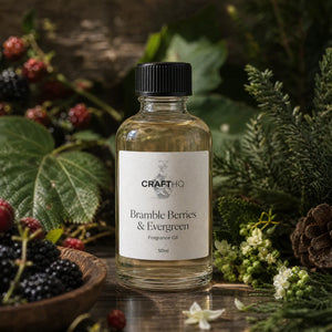 Bramble Berries & Evergreen fragrance oil bottle