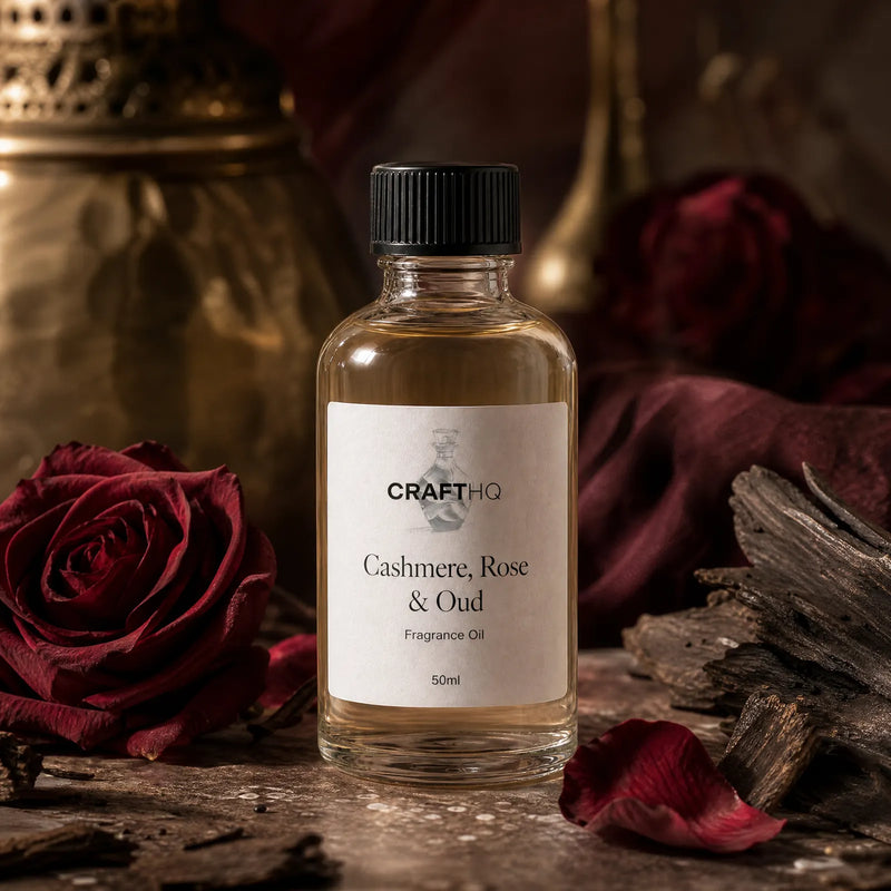 Cashmere, Rose & Oud fragrance oil bottle