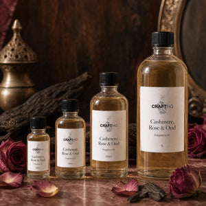 Cashmere, Rose & Oud fragrance oil in every size