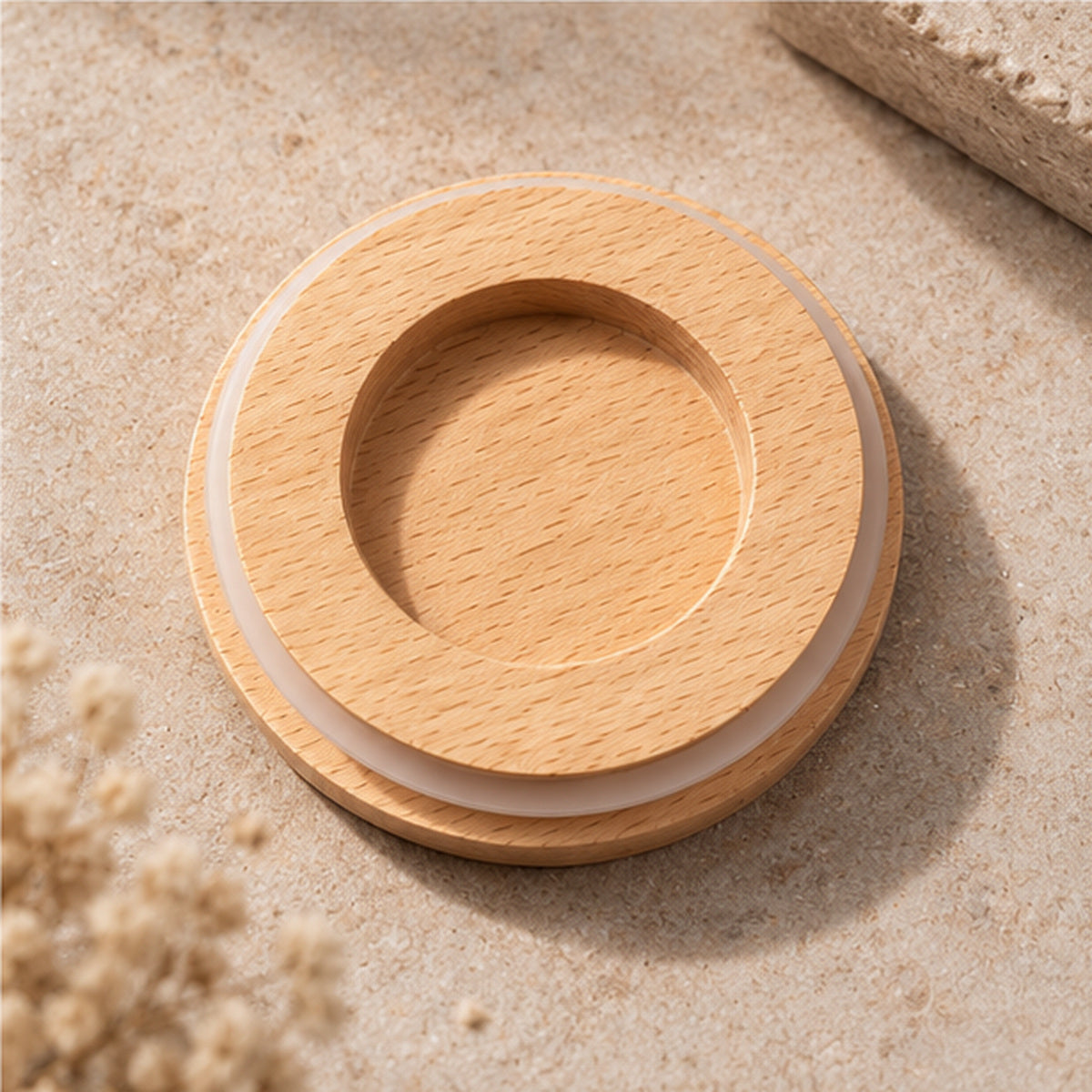 Wooden Lid (Amber Glass Jar)