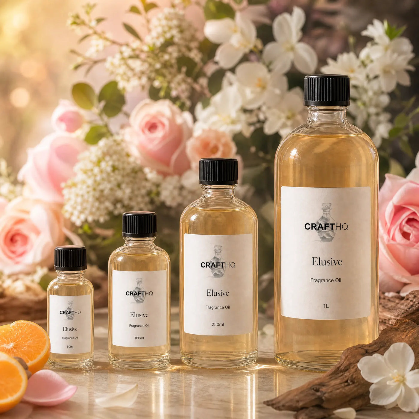 Elusive fragrance oil in every size