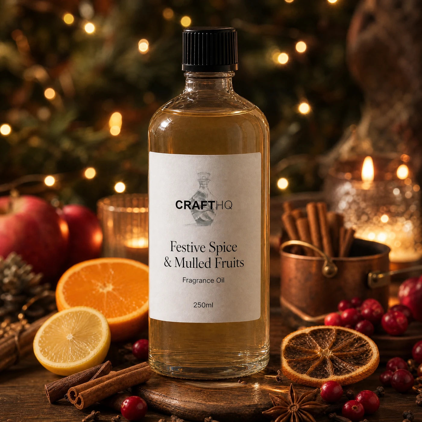Festive Spice & Mulled Fruits fragrance oil 250ml bottle