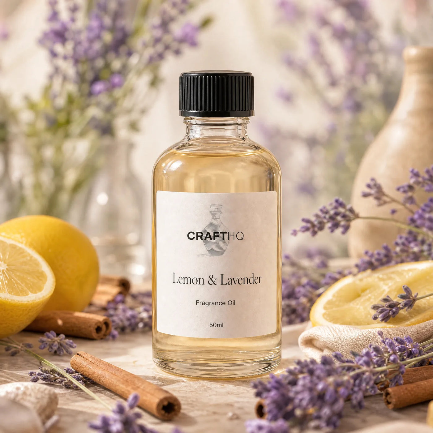 Lemon & Lavender fragrance oil bottle