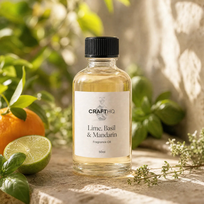 Lime, Basil & Mandarin fragrance oil bottle