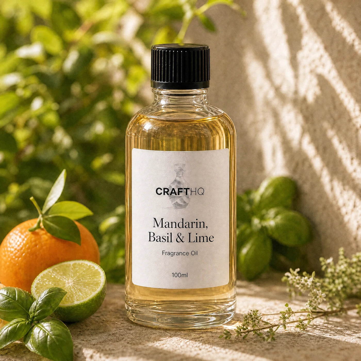 Mandarin, Basil & Lime fragrance oil 100ml bottle