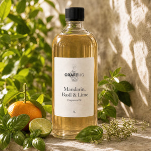 Mandarin, Basil & Lime fragrance oil 1L bottle