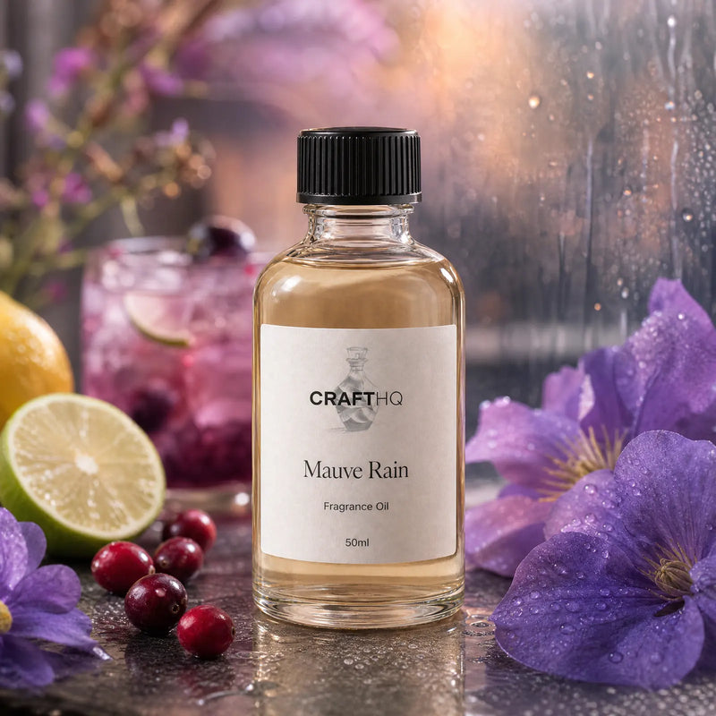 Mauve Rain fragrance oil bottle