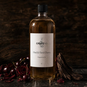 Oud & Dark Cherry fragrance oil 1L bottle