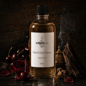 Oud & Dark Cherry fragrance oil 250ml bottle