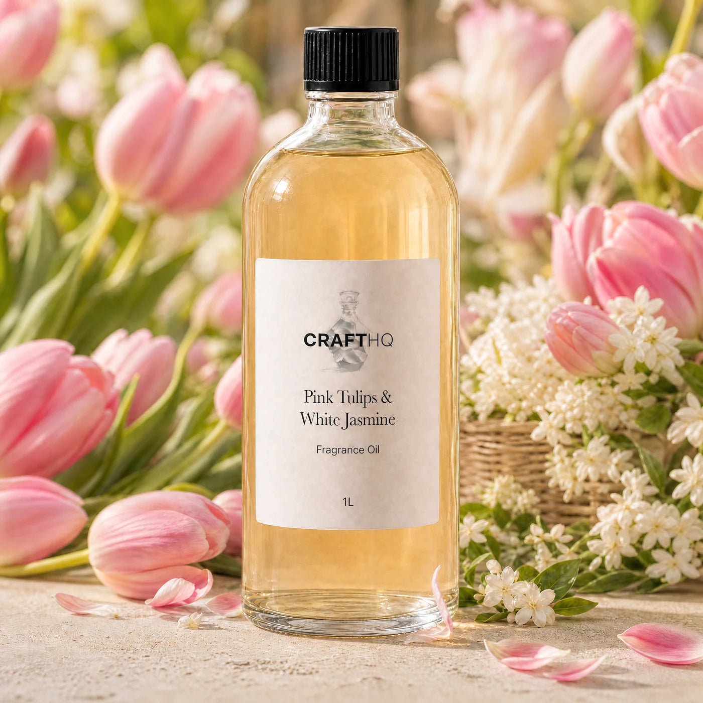 Pink Tulips & White Jasmine fragrance oil 1L bottle